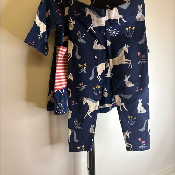 Mini Boden Girls Navy Unicorn & Bunny Print Leggings | Size 2–3Y - Picture 2 of 6